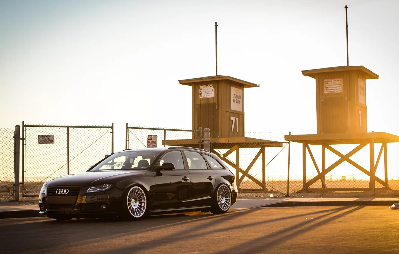 Фото обои Audi, black, wagon, avant