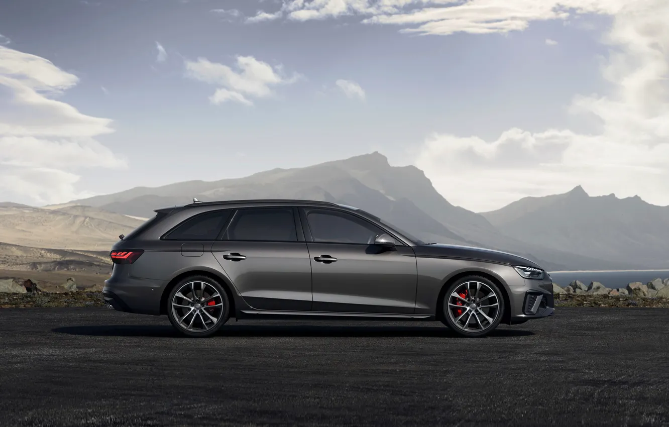 Фото обои Audi, вид сбоку, универсал, 2019, A4 Avant, S4 Avant