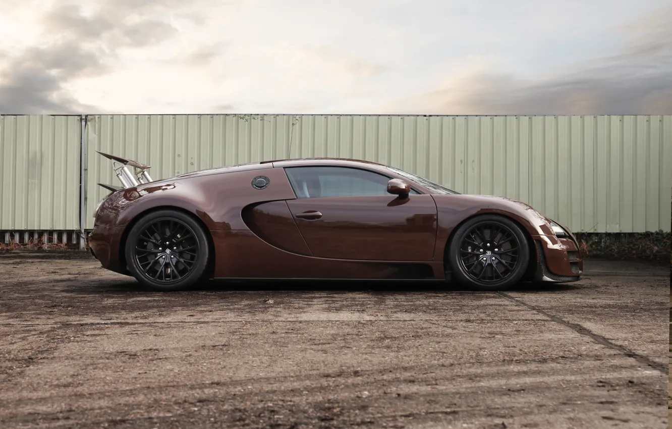 Фото обои Bugatti, Veyron, brown, Bugatti Veyron 16.4 Super Sport
