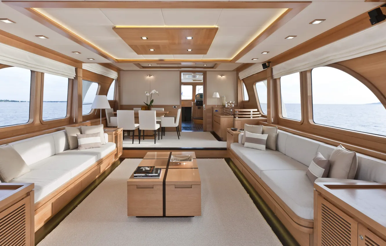 Фото обои luxury, Interior, cockpit, salon, motor, Vicem, cruiser yacht