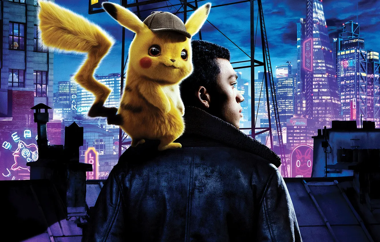 Фото обои фантастика, фэнтези, постер, Pokémon Detective Pikachu, Покемон. Детектив Пикачу