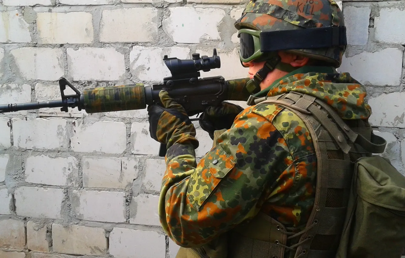 Фото обои оружие, солдат, m4a1