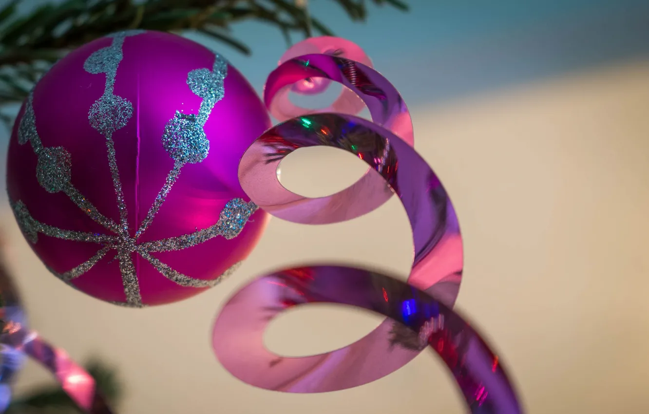 Фото обои праздник, игрушка, новый год, шарик