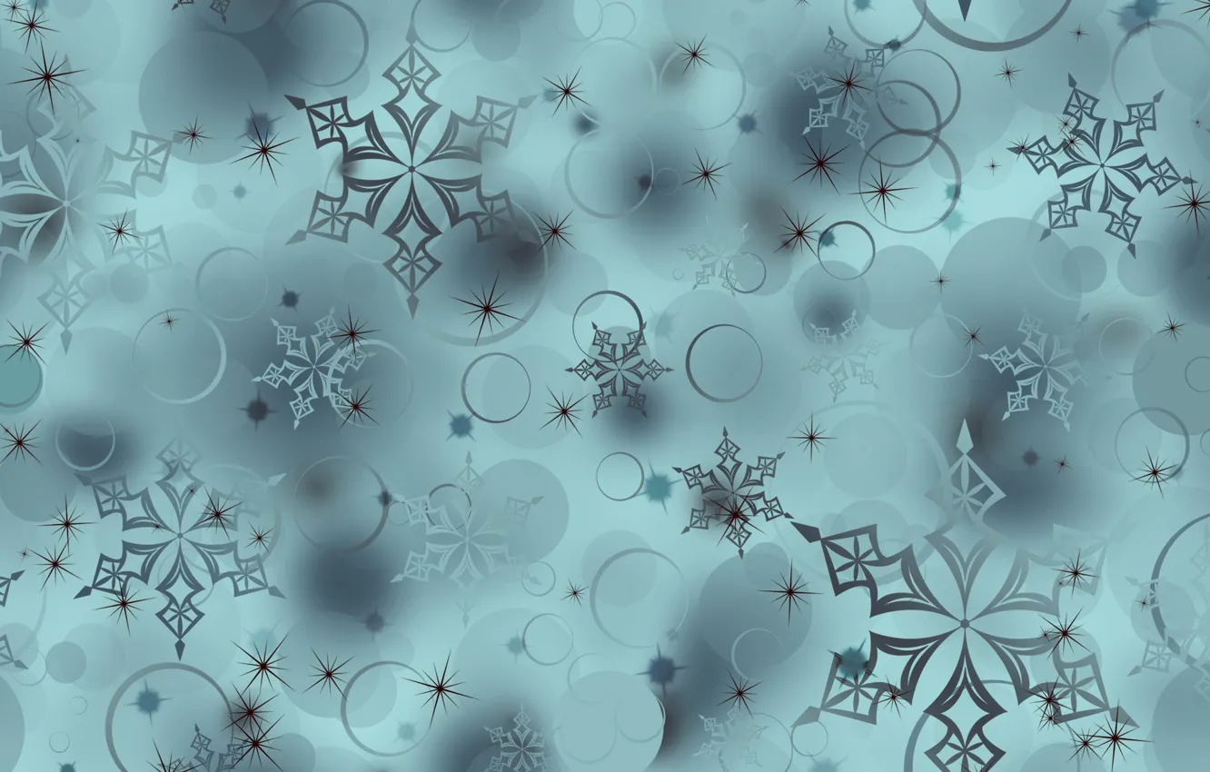 Фото обои круги, снежинки, фон, обои, текстура, digital, snowflakes, wallpaper-1920x1200