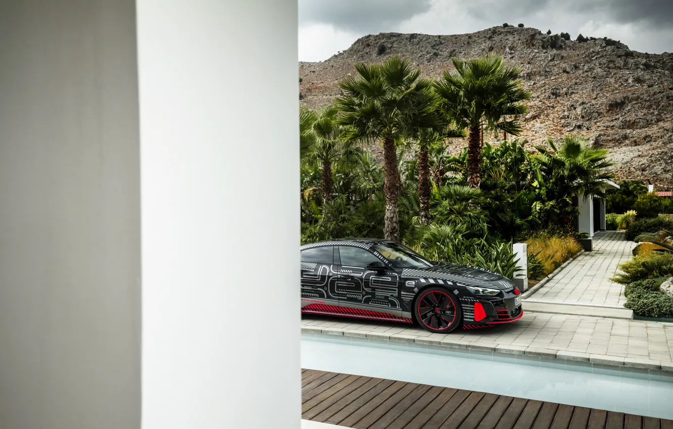 Фото обои Audi, купе, растения, 2020, RS e-Tron GT Prototype