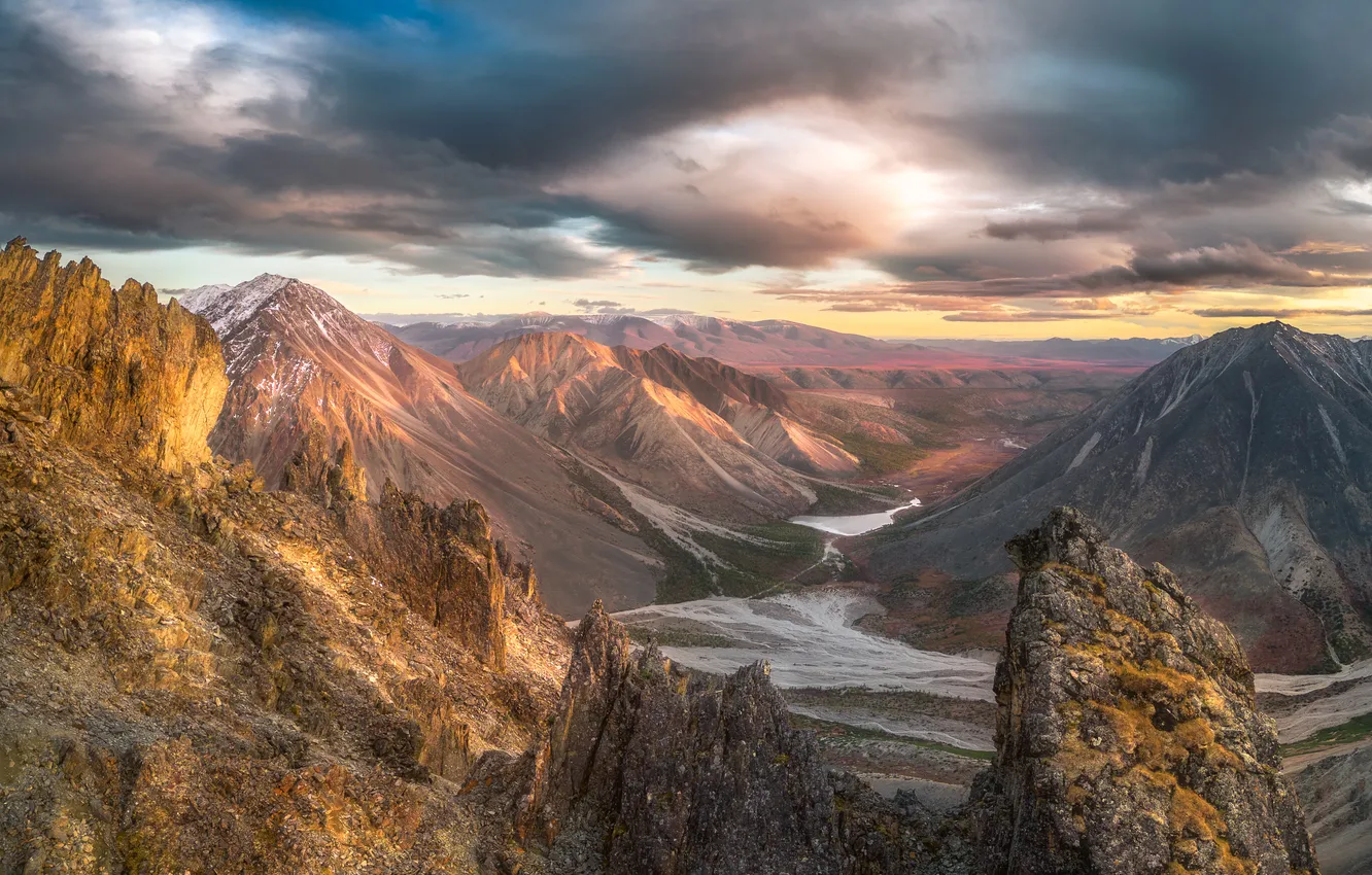 Фото обои river, trees, mountains, mountain, rocks