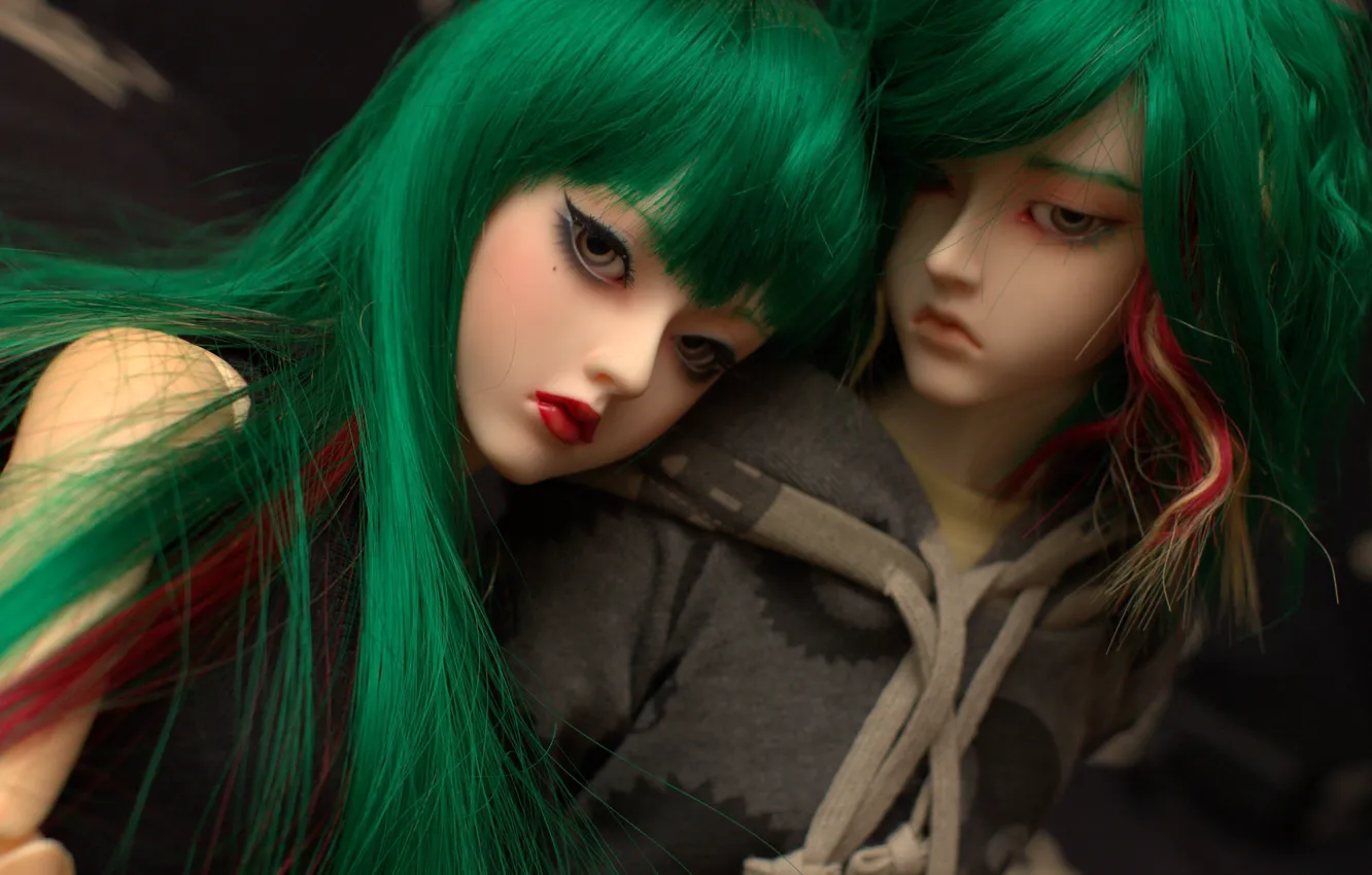 Фото обои девушка, волосы, кукла, азиатка