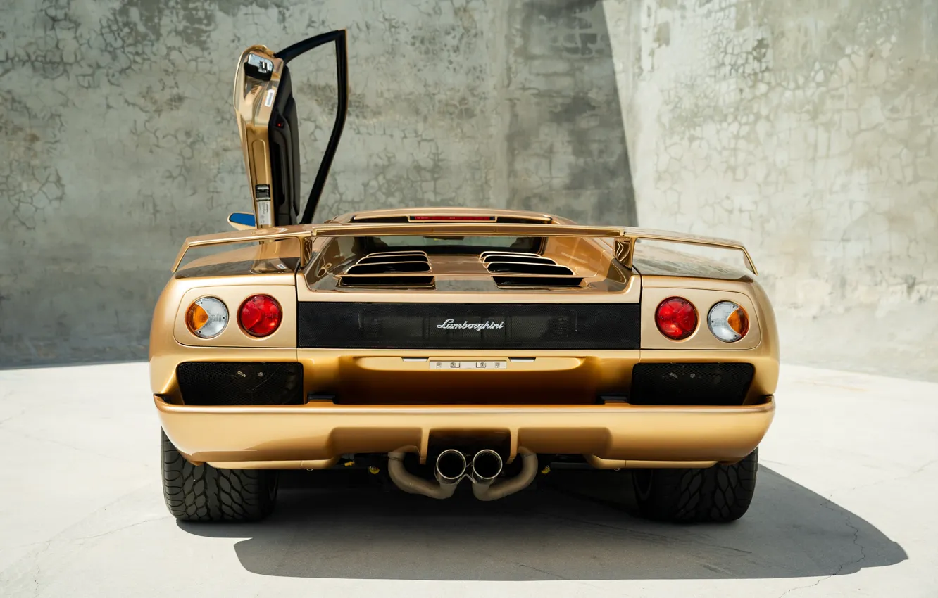 Фото обои Lamborghini, supercar, lambo, Diablo, rear view, Lamborghini Diablo VT 6.0 SE