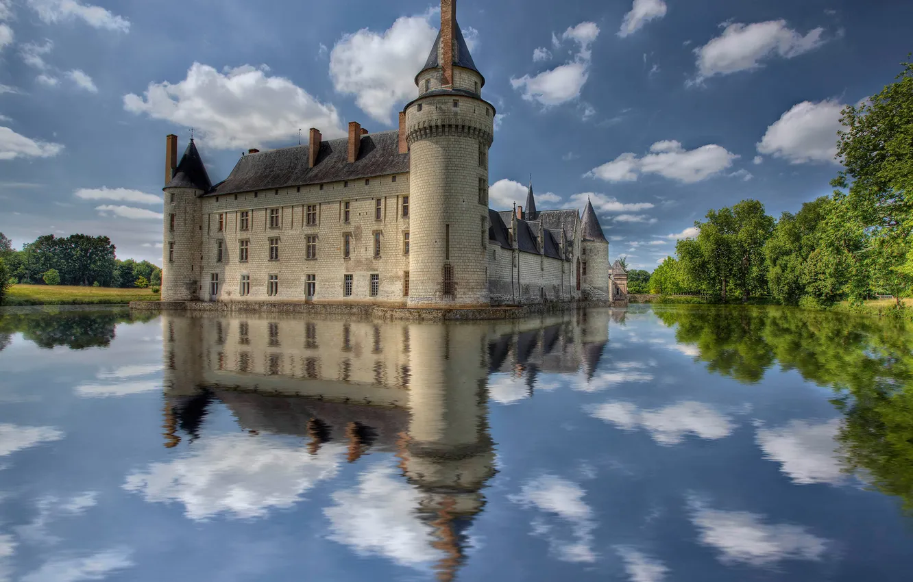 Фото обои water, Castle, reflection, Lake
