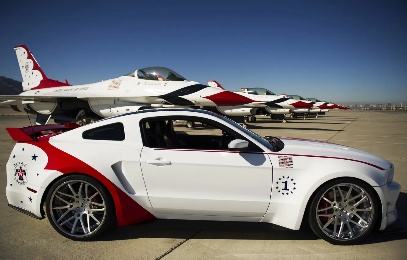 Фото обои Mustang, Ford, Air, Thunderbirds, Force, Edition, 2014