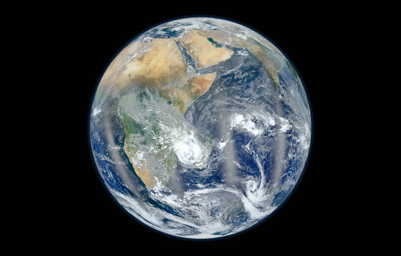 Фото обои облака, планета, Земля, Африка