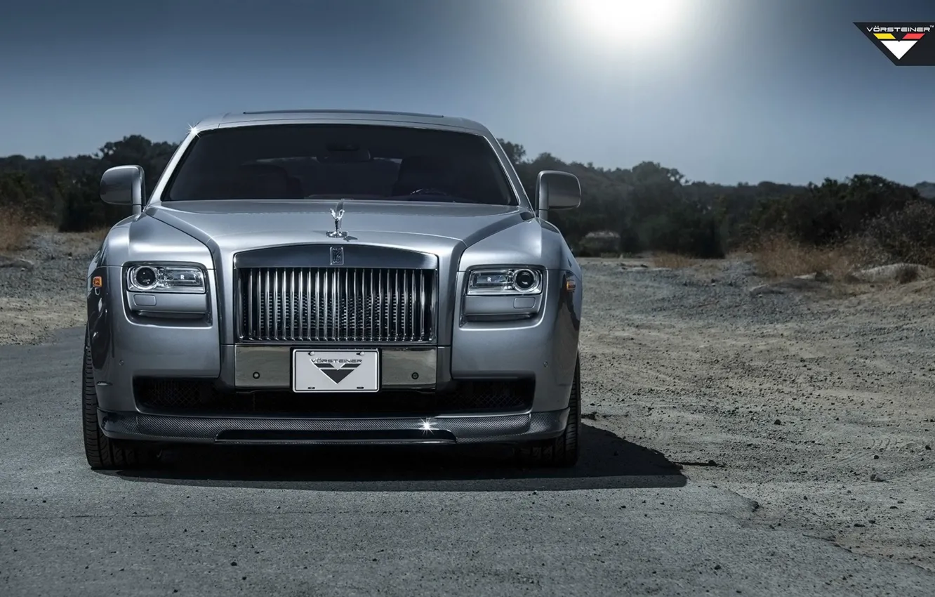 Фото обои Rolls-Royce, Ghost, Vorsteiner, Tuning, Silver