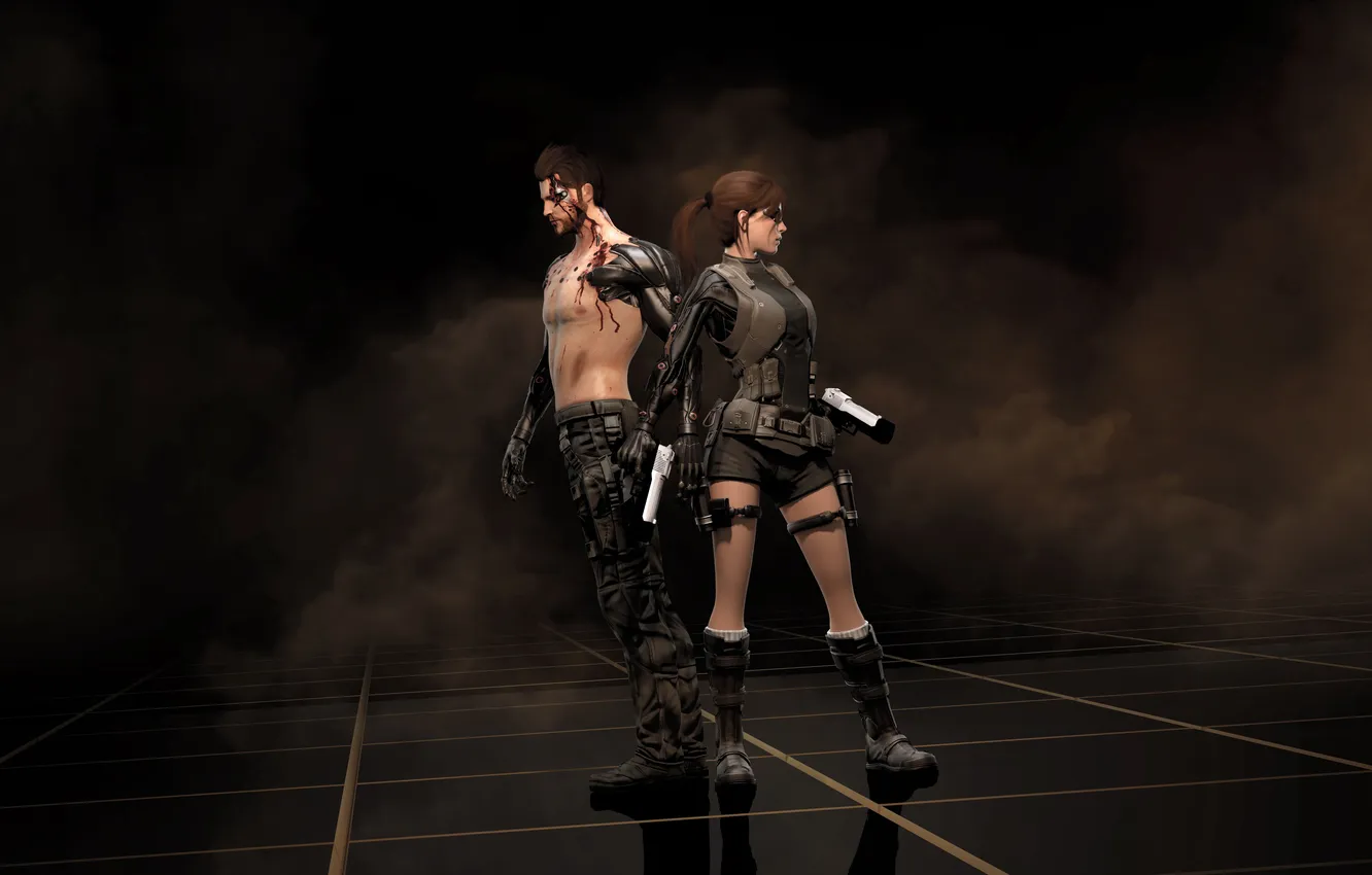 Фото обои Tomb Raider, Deus Ex: Human Revolution, crossover, Deus Ex, Lara Croft, Adam Jensen