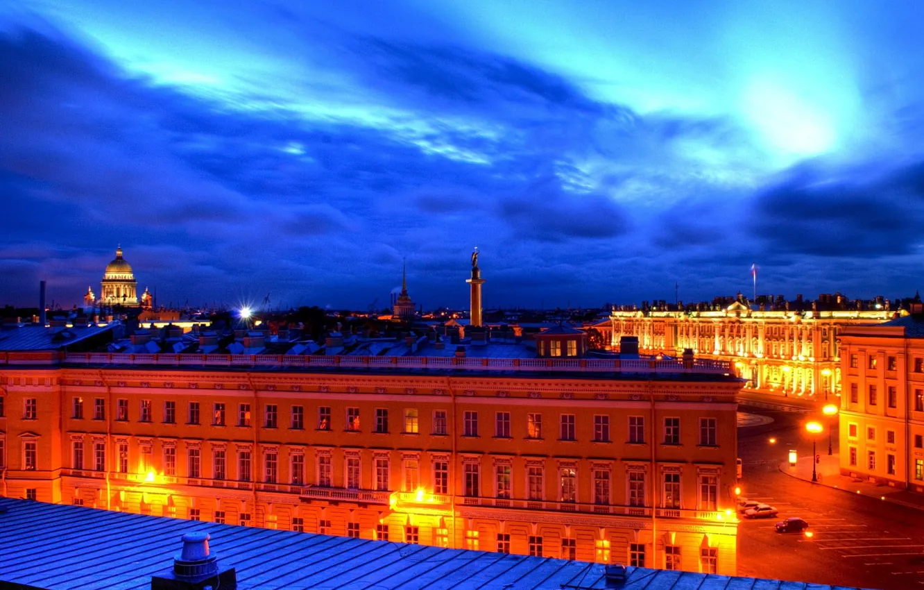 Фото обои Питер, крыши, Санкт-Петербург, белые ночи