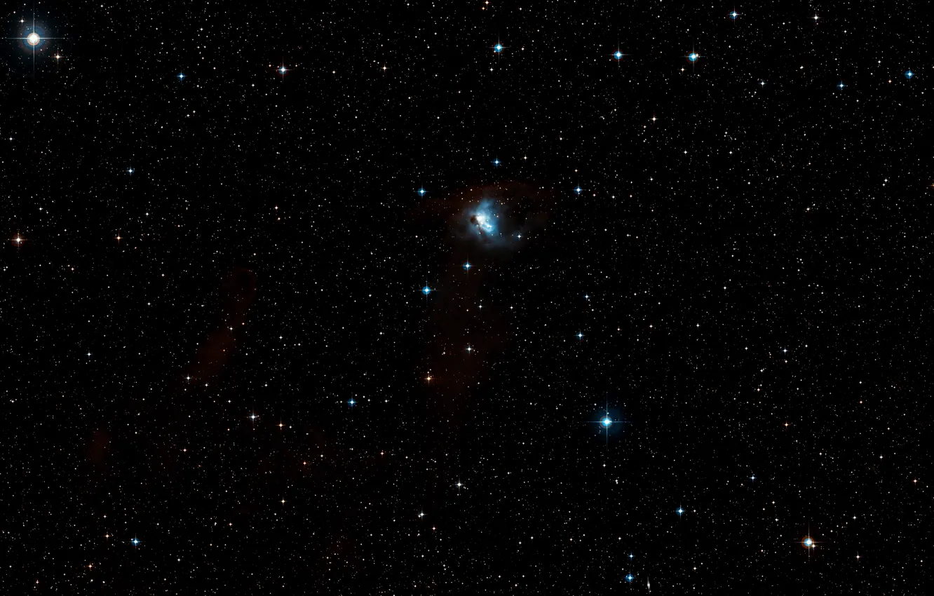Фото обои Nebula, NGC 1788, Digitized Sky Survey 2, Constellation Orion, Bat Nebula