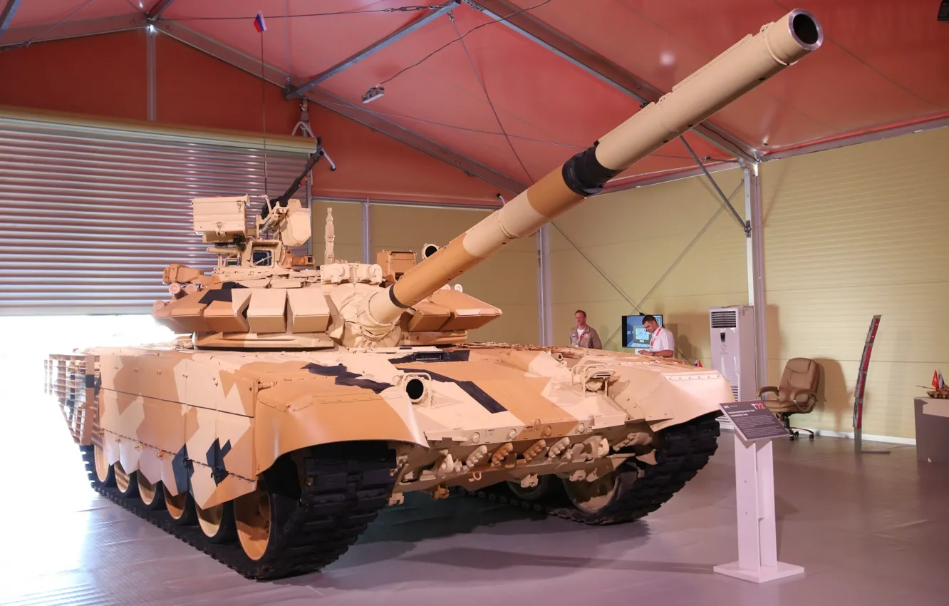 Фото обои танк, ВС России, Т-72Б3, выставка военной техники, mod. 2016