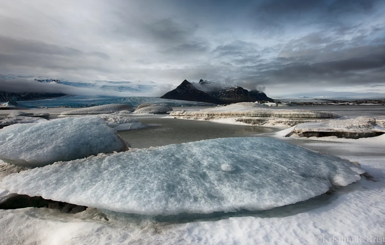 Фото обои Ice, iceland, Lagoon, Fjallsárlón