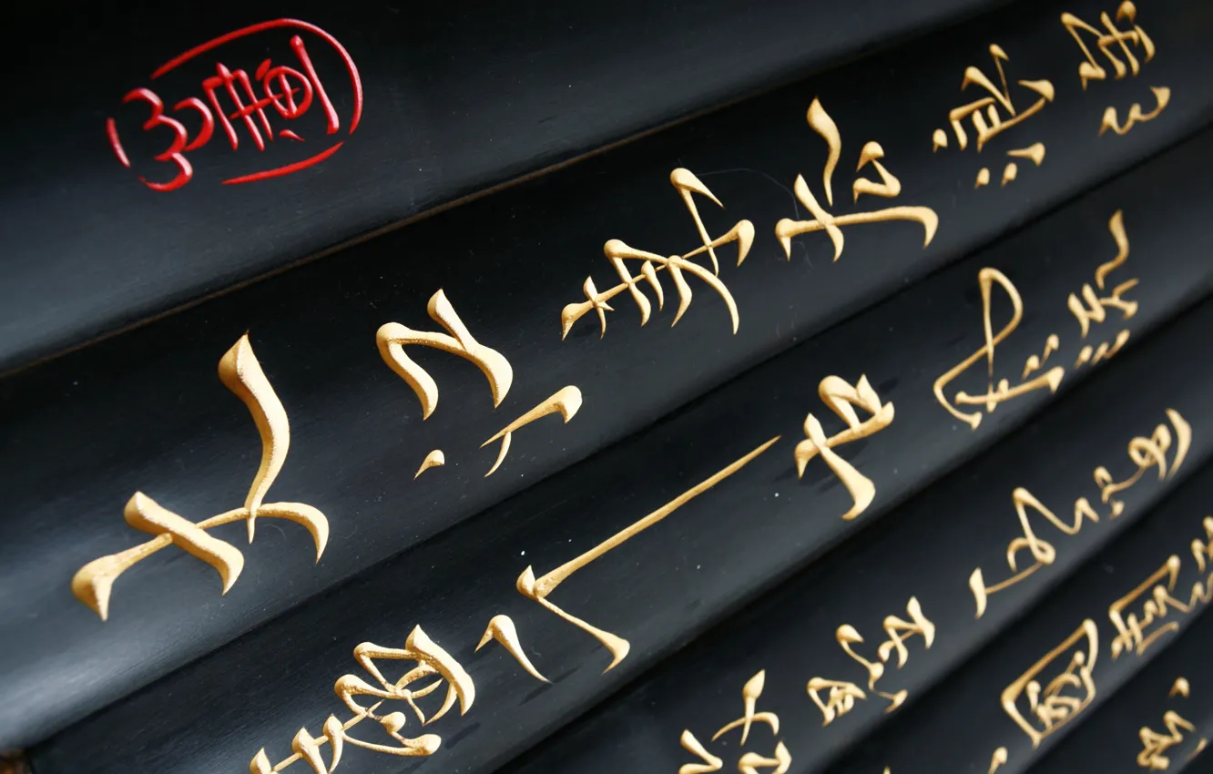 Фото обои иероглифы, книга, китайский язык