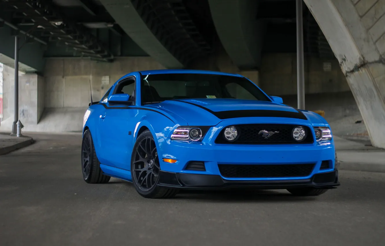 Фото обои Mustang, Ford, blue, RTR