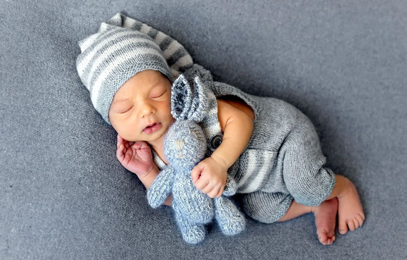 Фото обои малыш, спит, младенец