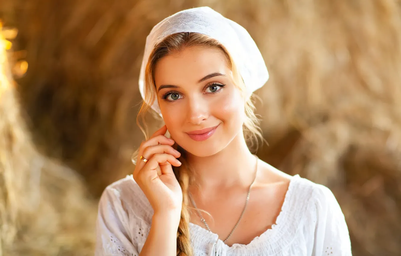 Фото обои взгляд, eyes, smile, pretty, lips, Olga Boyko, Ольга Бойко, Svitlana