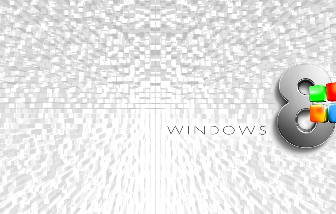 Фото обои компьютер, обои, логотип, эмблема, windows, объем, квадрат, операционная система