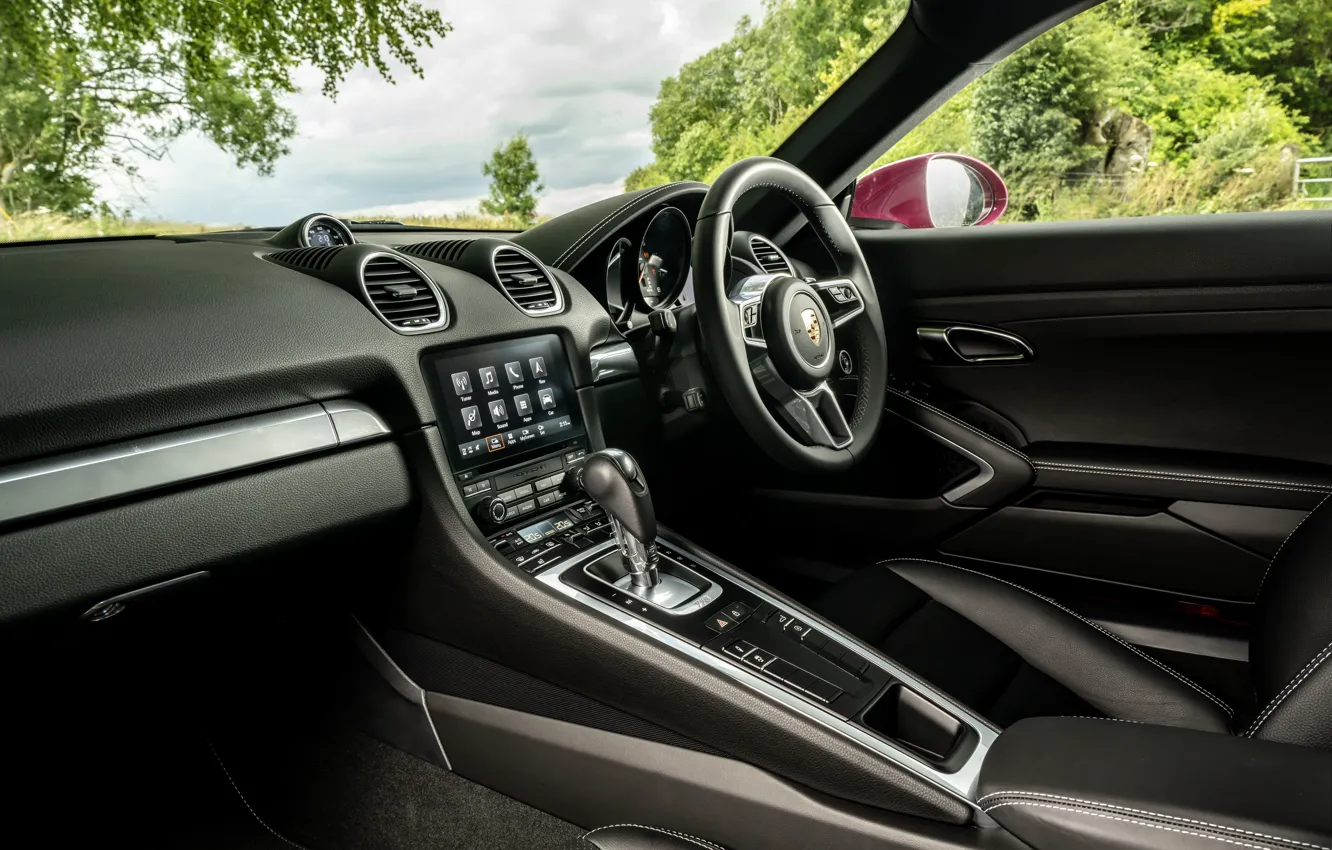 Фото обои Porsche, Cayman, car interior, 718, Porsche 718 Cayman Style Edition