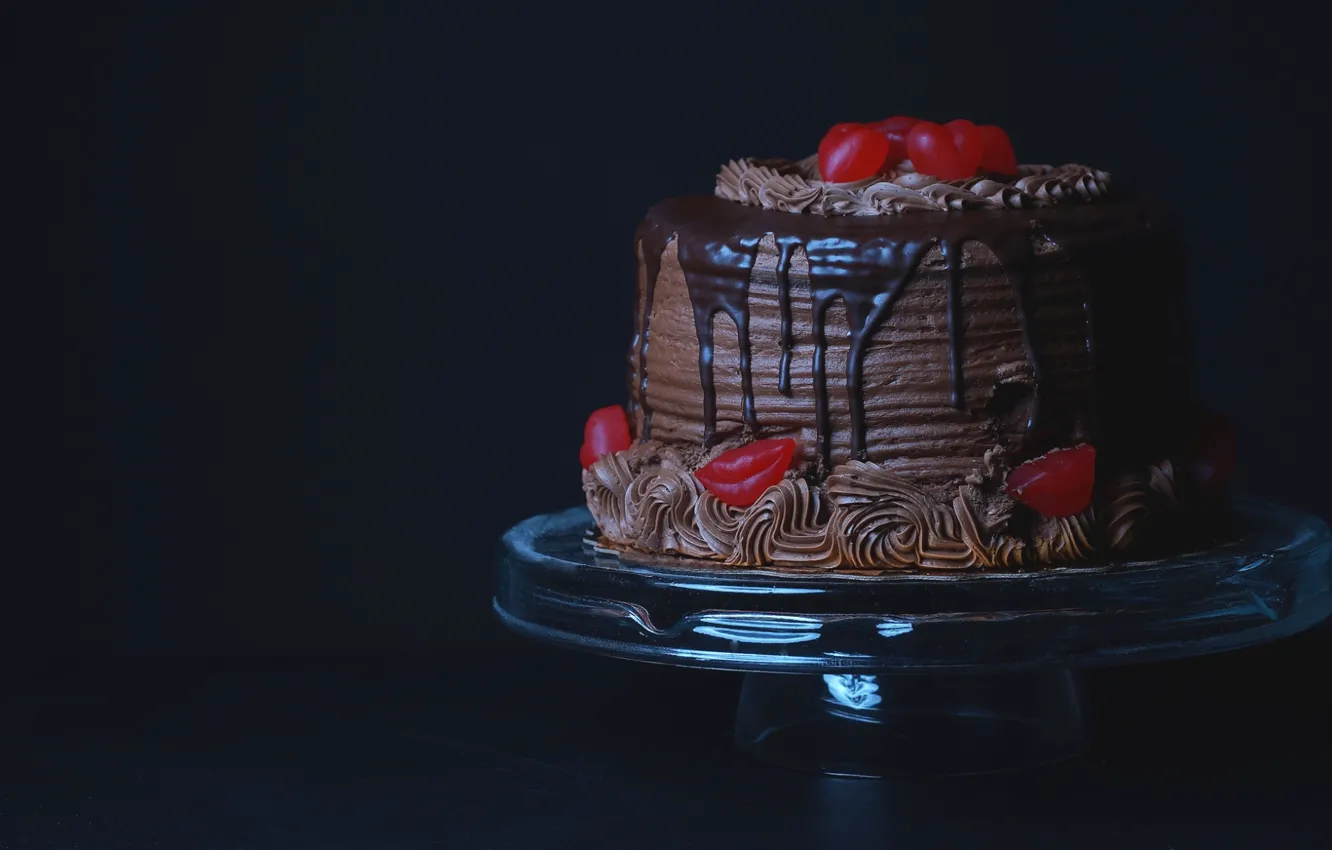 Фото обои шоколад, торт, крем, десерт