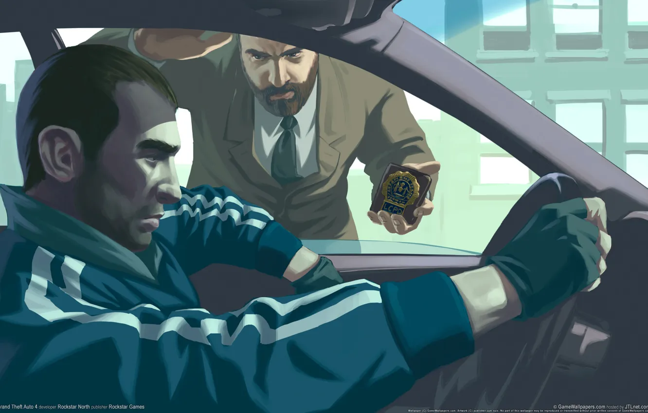 Фото обои niko bellic, gta iv, ксива, ментяра