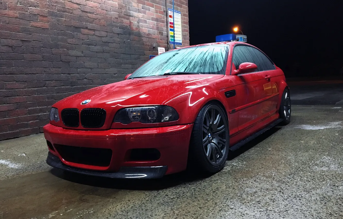 Фото обои BMW, Night, E46, M3