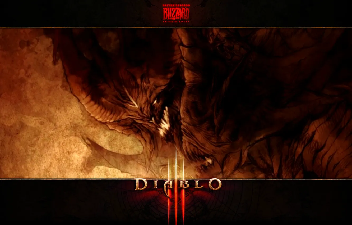 Фото обои монстр, пасть, дьявол, ужас, Blizzard, Diablo 3, нечисть, бес