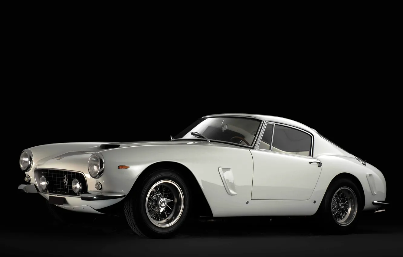 Фото обои Белый, Ретро, Феррари, Ferrari, Автомобиль, 1962, Berlinetta, 250