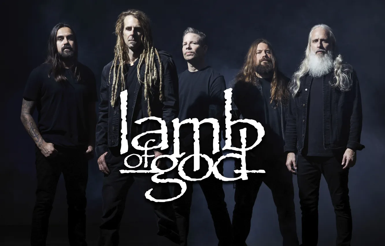 Фото обои heavy metal, dreadlocks, Lamb of God, groove metal, black clothing, metal band, metal music