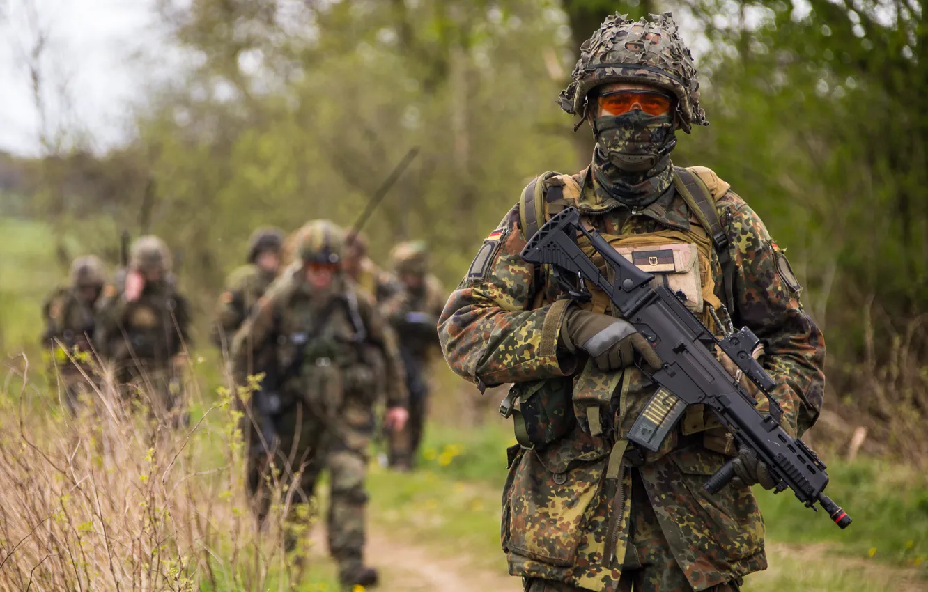 Фото обои солдат, автомат, Bundeswehr