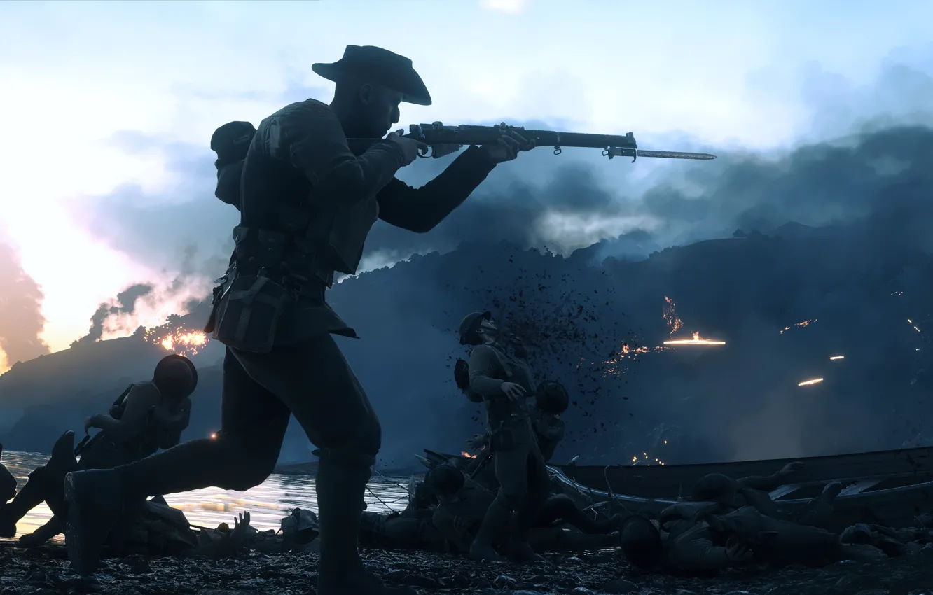 Фото обои фон, игра, Battlefield 1