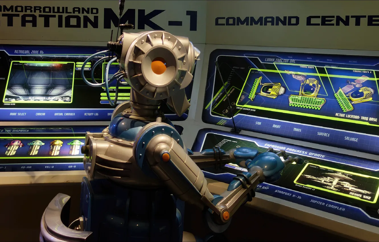 Фото обои космос, робот, space, control, robot, Fantastic, interior, другое