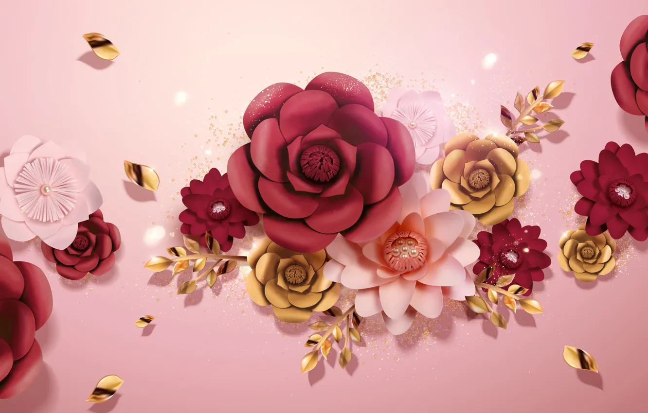 Фото обои цветы, фон, розовый, текстура, flovers