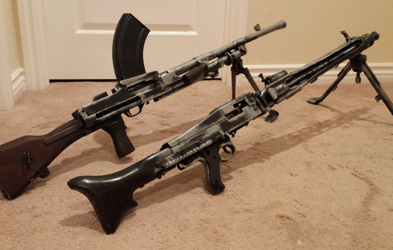 Фото обои оружие, пулемет, английский, ручной, немецкий, времен, MG 42, единый