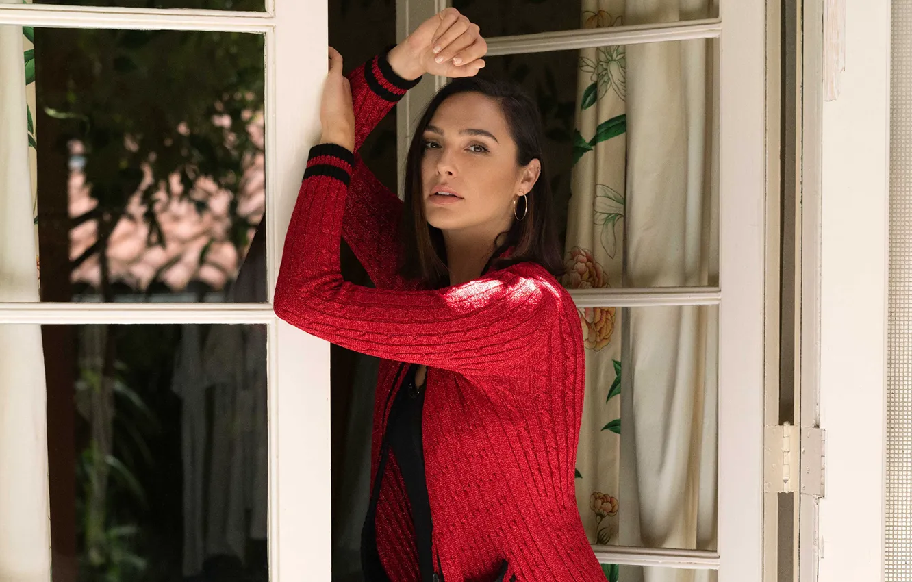 Фото обои взгляд, девушка, поза, брюнетка, Elle, Gal Gadot