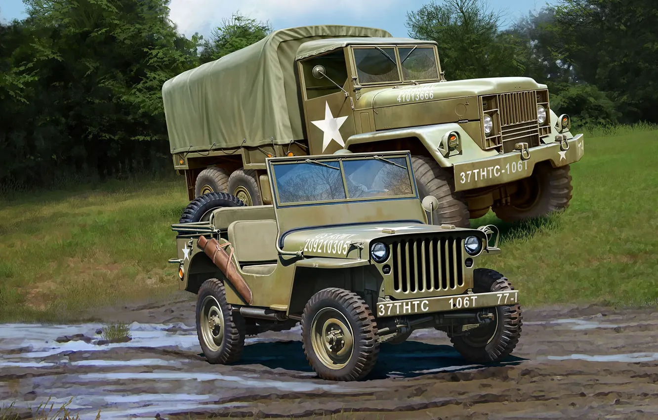 Фото обои джип, грузовик, Off Road Vehicle, M34 Tactical Truck