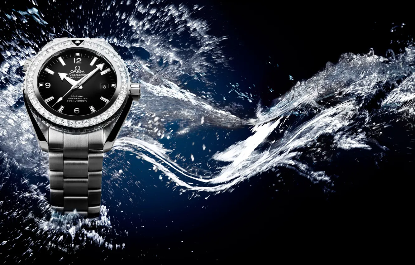 Фото обои вода, часы, Seamaster, Professional, OMEGA