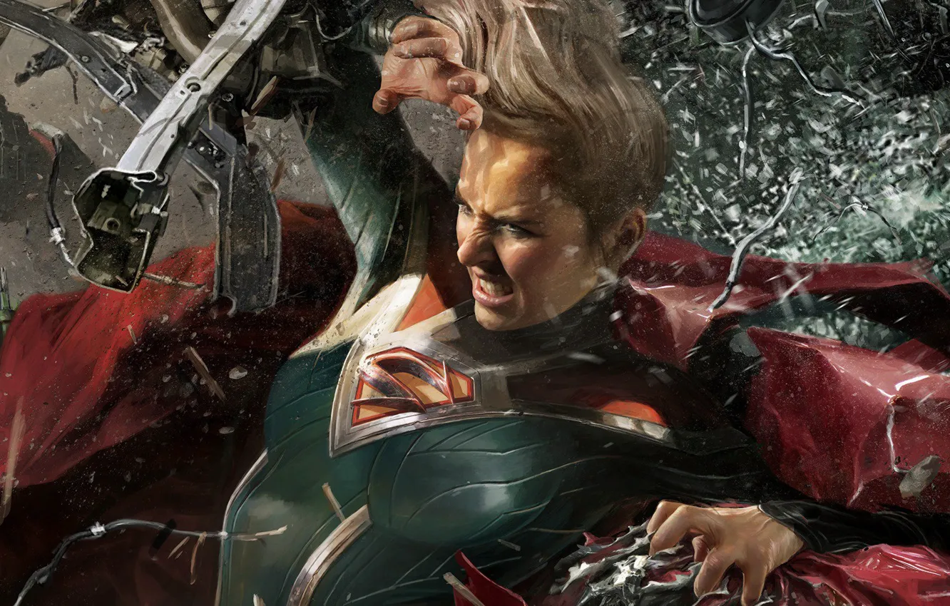 Фото обои Supergirl, Kara Zor-El, NetherRealm Studios, Kara Danvers, Injustice 2