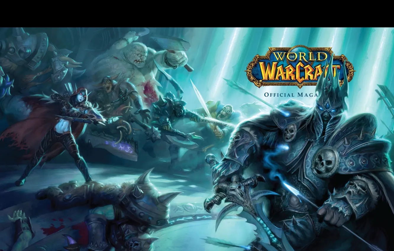 Фото обои World of Warcraft, Lich King, wow, нежить, Сильвана, Артас, Arthas Menethil, Король-лич