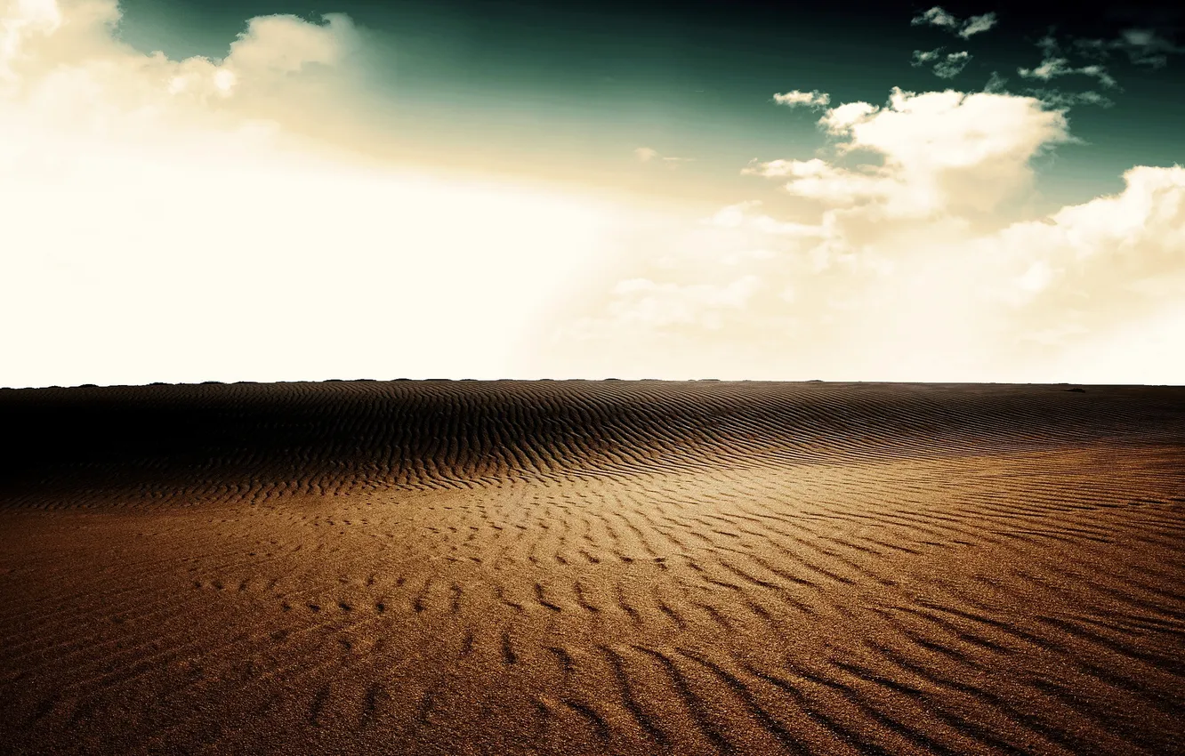 Фото обои песок, небо, облака, свет, пейзаж, природа, пустыня, light