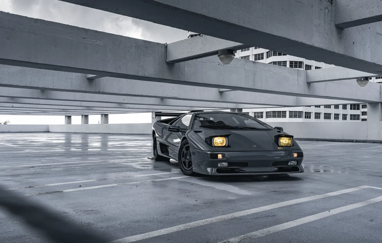 Фото обои Lamborghini, Grey, Diablo SV
