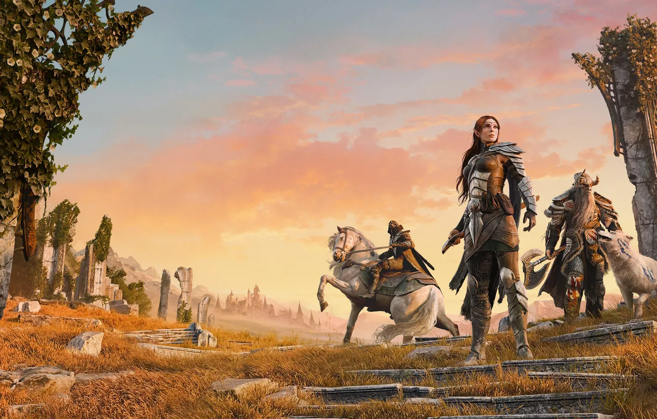 Фото обои MMORPG, artwork, concept art, Bethesda Softworks, The Elder Scrolls, RPG, The Elder Scrolls Online, video …