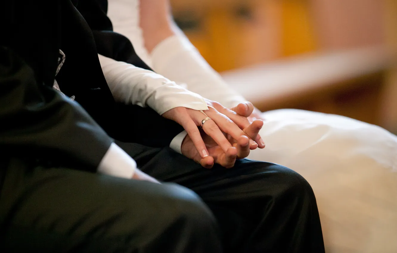 Фото обои кольца, руки, свадьба