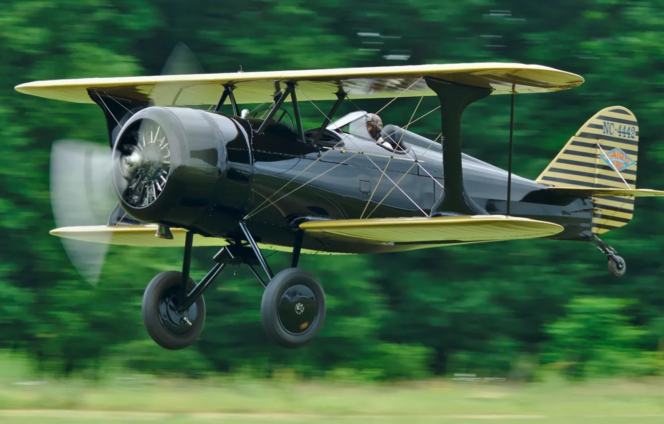 Фото обои ретро, самолет, коллекция, боке, одномоторный, biplane, частная, wallpaper.