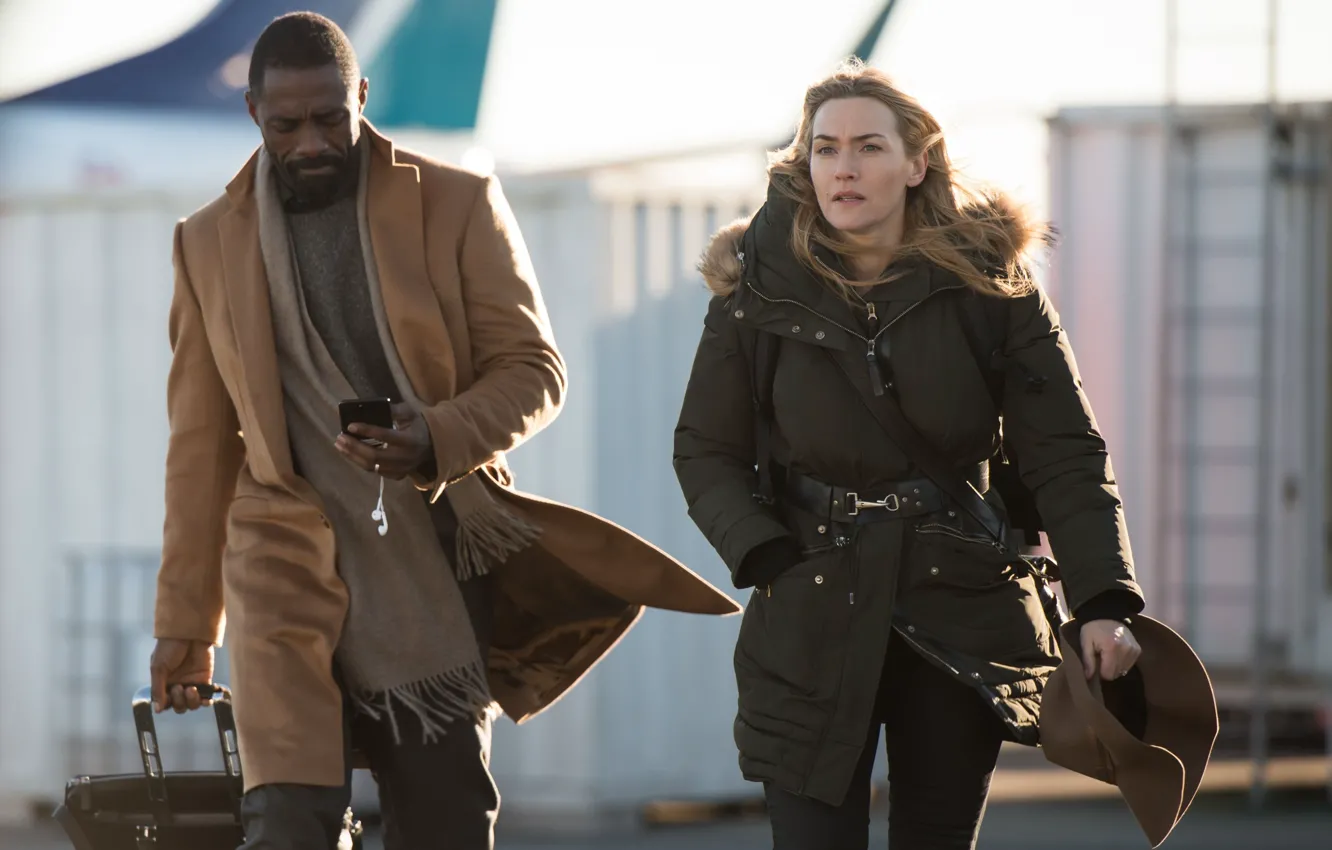 Фото обои cinema, movie, film, Idris Elba, Kate Winslet, The Mountain Between Us