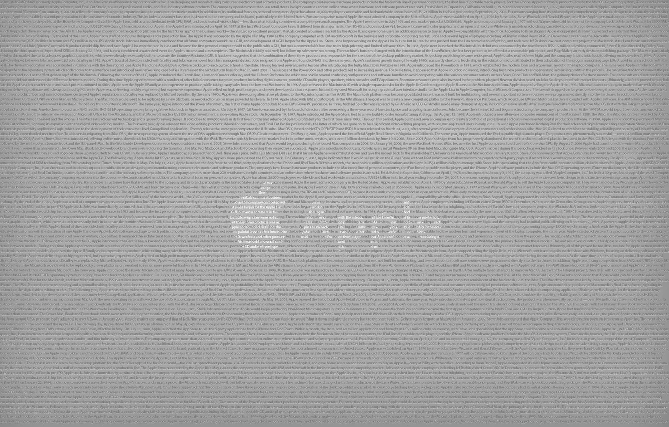 Фото обои надписи, серый, Apple